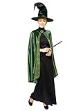 Amscan - Erwachsenenkostüm Professor Mc Gonagall aus Harry Potter, Kleid, Umhang, Hut, Magierin,...