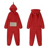 HAQUOS Teletubbies Kostüm Erwachsene Schlafanzug Damen Lang Einteiler Onesie Pyjama Damen Unisex...