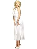 Smiffys Karneval Damen Kostüm Marilyn Monroe Neckholder Kleid weiß Größe M