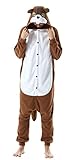 Magicmode Unisex Pyjamas Jumpsuit Tierkostüm Eichhörnchen Onesie Damen Herren Karneval...