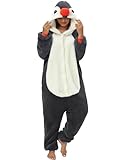 LATH.PIN Pyjamas Jumpsuit Pinguine Unisex Erwachsene Tier Onesie Cosplay Halloween Karneval Kostüme...