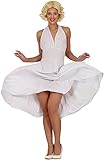 Fiestas GUiRCA Ikonischer Filmstar Karneval Kostüm Damen – Sexy Weißes Marilyn Monroe Kleid –...