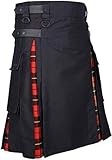 Schottland Rock Herren Vintage Kilt Gothic Punk Mode Kendo Taschenröcke Schottische Kleidung Plaid...