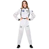 Widmann - Kostüm Astronautin, Raumanzug, weiß, Overall, Weltall, Space Girl, Raumfahrer,...