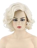 Topcosplay Damen Blond Perücke Synthetische Kurz Lockig Perücken Halloween Karneval Cosplay...