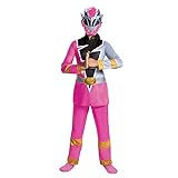 Disguise Deluxe Pink Power Rangers Kostum Dino Fury, Superheldenkostüme für Kinder Größe M