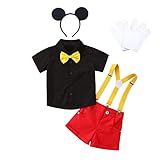 Lito Angels Mickey Mouse Kostüm Verkleidung mit Maus Ohren Haarreif und Handschuhe für Kinder...