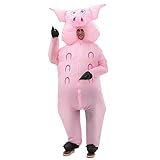 Arokibui Aufblasbares Schwein Kostüm Lustiges Tier Blow Up Kostüm Cosplay Party Festival Halloween...