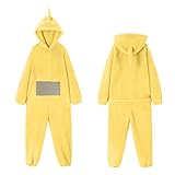 rtdgcv Teletubbies Kostüm Erwachsene Schlafanzug Damen Lang Einteiler Onesie Pyjama Damen Unisex...