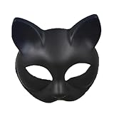 Carnavalife Catwoman Mascara für Damen, Mädchen, Katzenmaske, Fedora, widerstandsfähig,...