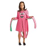 Krause & Sohn Kinderkostüm Krake pink Qualle Octopus Fasching Tiere Meerestiere (128)