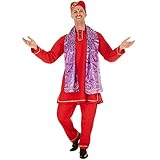 tectake dressforfun Herrenkostüm Inder | Schöne Kurta mit Knopfleiste | Bequeme Hose mit Gummizug...