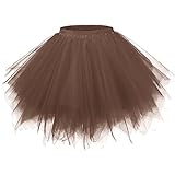 Girstunm Fasnet Kostüm Damen Tutu Tüllrock 50er Vintage Tüllrock Petticoat Mehrfarbig Bubble...