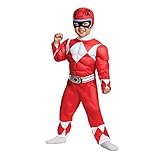 Disguise Offizielles Power Rangers Kostüm Kinder Rot Kleinkind, Karneval Kostüm Kleinkinder Ranger...