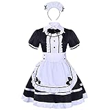 Dienstmädchen French Maid Kostüm Damen-Hausmädchen Kostüm-Set perfekt für Fasching,Alice...