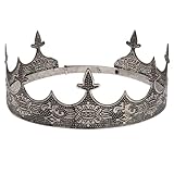 Krone Haarschmuck Königlicher König Diadem Männer Metall Große Tiaras Für Halloween Kostüm...