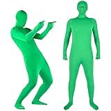 Andoer Ganzkörperfotografie Chromakey Green Anzug Unisex Erwachsene Grüner Bodysuit Stretch...