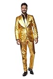 OppoSuits Herren-Partyanzug in Gold - Silvester- und Weihnachtsfeier-Kostüm - Golden Metallic -...