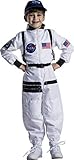 Dress Up America Astronaut Kostüm Kinder – Weißer NASA-Raumanzug für Jungen und Mädchen