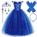 FStory&Winyee Cinderella Kostüm Kinder Prinzessin Kostüm Mädchen Cosplay Kleid Lang Partei...