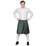 Boland 81228 - Schottenrock Mr Tartan, knielanger Kilt, Einheitsgröße, Wickelrock, Karneval,...