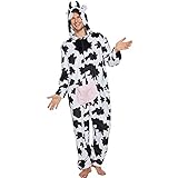 Snailify Erwachsene Unisex Kuh Tier Pyjamas Damen Herren Nachtwäsche Overall Halloween Cosplay...