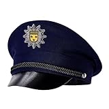 Widmann 03186 - Polizeimütze für Erwachsene, dunkelblau, Polizeihut, Polizist, Cap, Uniform,...