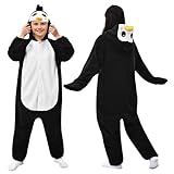 Ansamy Pinguin Kostüm Kinder Faschingskostüme Pinguin Schlafanzug kuschelig Plüsch Pyjamas...