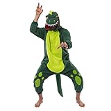 Spooktacular Creations Unisex Adult Pajama Plush Jumpsuit One Piece Dinosaur Animal Costume(Large)