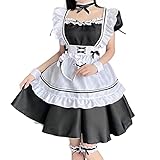 Zyimsva Maid Dress Halloween KostüM Damen Maid Outfit Cospaly Dienstmädchen Kostüm Maid Kostüm...