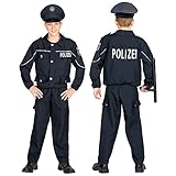 Widmann - Kinderkostüm Polizist, Oberteil, Hose und Jacke, Beruf, Gesetzeshüter, Mottoparty,...