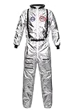 Astronaut Kostüm Herren ErwacÖsene Astronauten Weltraum Raumfahrer Anzug Spaceman Overall Outfit...