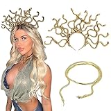 JeVenis Medusa Kostüm Medusa Kopfschmuck Medusa Schlangen Stirnband Kopfschmuck Schlangenhaarreif...