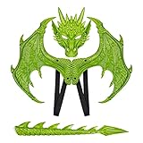 Yeeteesy Halloween Drachen Flügel Schwanz Masken Set, Maskerade Kostüm Cosplay Party Geschenk...