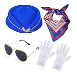 Lepidi Stewardess Cosplay Set, Kostümzubehör Für Stewardess, Stewardess Cosplay Zubehör,...