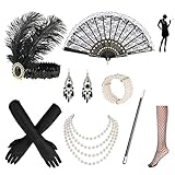 Nabance 20er Jahre Accessoires Gatsby Accessoires 1920s Kostüm Damen Flapper Accessoires Set 20er...