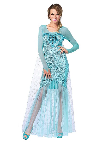 Eiskönigin Elsa Kostüm Kleid Damen