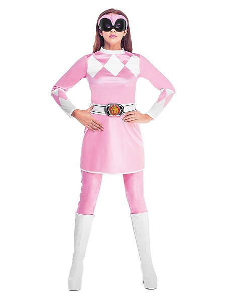 Power Ranger Kostüm Damen Frauen Pink