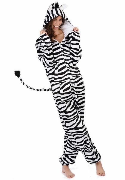 Zebra Kostüm Damen Frauen Erwachsene