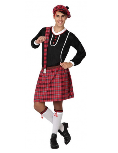 Schottenkostüm Herren Männer Erwachsene Kilt Schottenrock